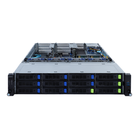 Серверная платформа Gigabyte Server Platform R282-3C2, 2U, CPU 2*3rd Gen Xeon, 2*Heatsink up to 270W, 32*DIMM, 8*3,5'' SATA, SAS, 4*3,5'' SATA, SAS, NVMe, 2*2.5" SATA, SAS rear, 2*1GbE, 6*FHHL, 2*LP, 2*1600W, рельсы в комплекте 6NR2823C2MR, 1 год гарантии